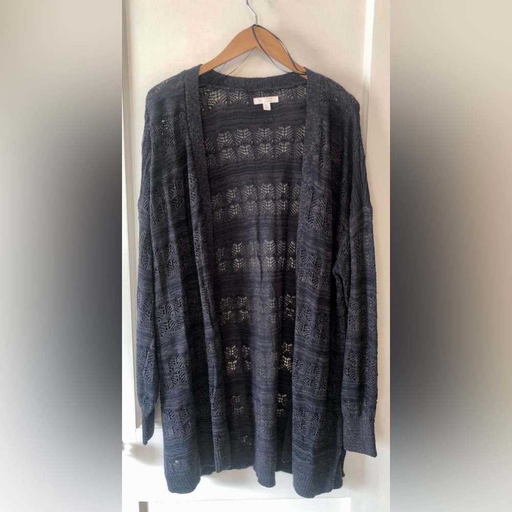LC Lauren Conrad Navy Blue Knit Top